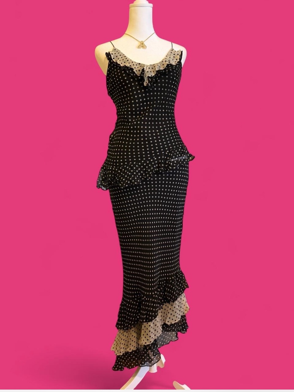 Black Polka Dot Ruffle Set